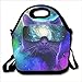Produktbild Picnic School Lunch Bags Food Case Box Large Reusable Handy Shoulder Bag Portable For Colorful Galaxy Cat