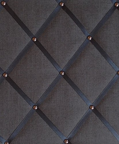 Pinnwand, Groß 40 x 48 cm schwarz Leinen Bronze Ohrstecker mit Criss Cross Bänder, Memo Board, Bulletin Boards, Nachricht Boards - 2