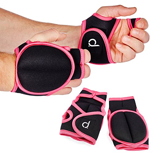 Andrew James Neopren beschwert Workout Handschuhe – 0,5 kg, Paar, wiegt 1 kg – erhältlich in grün und/Pink/2 Jahre Garantie