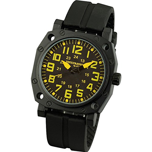 INFANTRY Herren Analoges Quarzwerk Armbanduhr Militr Uhren Outdoor Quarz Uhr Gummi Uhrenband INFANTRY Herren Analoges Quarzwerk Armbanduhr Militr Uhren Outdoor Quarz Uhr Gummi Uhrenband