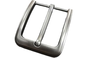 QEDBOJE 1 Stück Klassische Gürtelschnalle, Einzackige Quadratische Ersatzschnalle, Aus Zinklegierung, Für Männer Frauen Gürtel (40Mm, Silber)