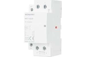 Wengart Contattore WCT-63,contatti 2P 2NO,AC230V 63A,a risparmio energetico,durevole,migliora l'efficienza del sistema elettrico