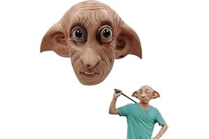 XehCaol Maske Dobby Halloween Kostüm Elf Ears Head Latex Helm Kostüm Props Kostüm für Herren Erwachsene