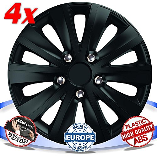 Lot De 5 Enjoliveurs Noirs 60mm – Pour Citroën C1 C3 C4 C5 C6 DS3 – Clipser Facile 🔘🚗