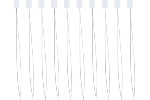VILLCASE 10 Pièces Enfile-Aiguilles, Enfile Aiguille Couture Main, Longs Enfileurs De Fil De 20 Cm pour Couture Et Perles, DIY Enfile-Fil, Point de Croix Enfile-Aiguilles, White