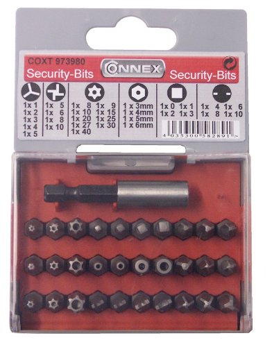 Connex COXT973980 Bit-Satz Security, Magnethalter,31-teilig