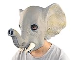 XIAO MO GU Halloween Maske latex Elefant Tiermaske Kostüm