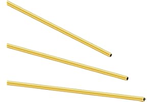 LAVMHAB Messingrohr, 2 mm OD x 0,2 mm Wandstärke x 300 mm Länge, Rundrohr aus Messing, runde Messing Rohre (3 Stück)