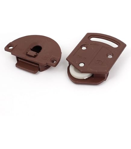 Roulettes De Porte Coulissante En Métal - Poulie à Rainure En U, Roue Concave, Pour Armoire Et Meubles En Bois Massif, Lot De 2 - 7