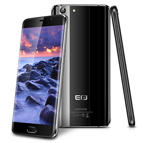Elephone S7 - 4G LTE Smartphone, 5.5 Zoll, Android 7.1.1, Handy ohne Vertrag, Helio X25 Deca-Core, 4GB RMA 64GB ROM, 3000mAh, Fingerabdruck-ID, Dual Kamera, Dual SIM, OTG (Schwarz)