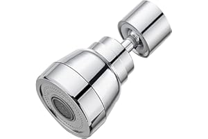 KAXIMON Tap Adapter for Kitchen Tap Spray Head, 360°Swivel Kitchen Sink Tap Extender for M22 External Thread and M24 Internal Thread Equipped with Irregular Adapter for 16mm and 22mm (2-Function)