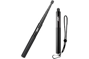 HSU Niewidoczny kij do selfie 150 cm do kamery Insta 360, wysuwany drążek ręczny do kamer Go Pro i Osmo (pasek w zestawie)