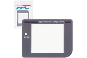 GENERIC Front Screen Plastic Lens Cover with Adhesive (Light Grey), Compatible with Original Nintendo Gameboy (Classic 1989 GB DMG-01)