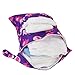 2-Zip Washable Baby Cloth Diaper Nappy Bag Elephant Pattern Purple Background