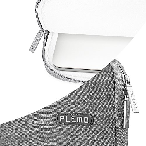 Plemo Hülle Sleeve Tasche aus Denim-Gewebe für 33-33,8 cm (13-13,3 Zoll) Laptop / Notebook Computer / MacBook / MacBook Pro / MacBook Air, Grau - 3