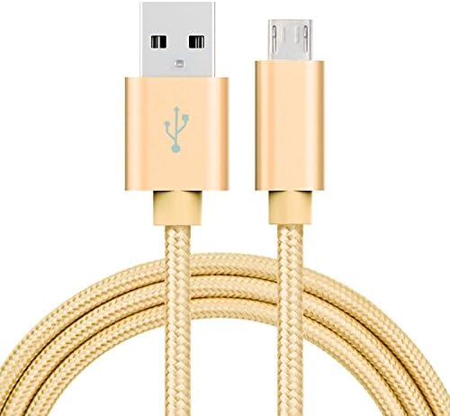 Micro USB 2.0 Cable MUNSTER V8 Nylon Braided Android Charger Cable 3M for Android Smartphones Samgung Galaxy Nexus HTC Sony Nokia Motorola LG Blackberry HP Xiaomi Kindle PS4 Controller Golden