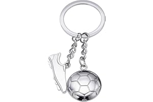 LILIKAI Football keyring keychains,Schlüsselanhänger Fussball,Fußball Geschenke für Jungs,Football Keyring for Boy Geschenk,anhänger Fußballfan,Fussballer Trainer Jungen/frauen Sportschule Belohnung