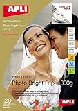 apli-agipa - 10970 Papel Fotografico Photo Bright Din A4 Larga Duracion 300gr 20 Hojas
