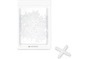 Navaris Distanziatori a Croce per Piastrelle - 100 Livellanti 3mm - 2/4 Mattonelle Spazio Fughe - Base Pavimentazioni Superfici Crocette Lunghe 3cm