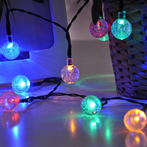 Satu Brown 60er LED Solar Lichterkette Garten Globe Außen Licht Bunt 11 Meter, Dekorative Beleuchtung für Terrasse, Party, Hochzeit, Camping, Weihnachten, Hof, Outdoor, Fest Deko usw. - 2