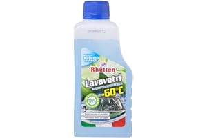 RHÜTTEN Lavavetri Concentrato Antigelo, Protegge fino a -60°C, per Vaschette Tergicristallo Auto, Profumato al Muschio Bianco, da Diluire con Acqua, Invernale, 250ml