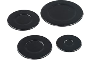 HASALLER Lot de 4 capuchons de brûleur à gaz pour plaques de cuisson 55 mm, 75 mm, 100 mm, utilisation durable (concave)