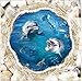 Produktbild Newberli 3D Pvc Bodenbelag Benutzerdefinierte Foto Selbstklebende Aufkleber Delphin Beach Turtle Dekoration Wohnzimmer Malerei 3D Wandbild Tapete