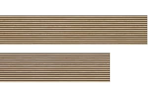 HPFloor Akustik Wandpaneele | MDF Lamellen mit Eichenfurnier | auf Trägerplatte | Wandverkleidung zur Schalldämmung & Schallschut | 240 x 60 cm | 21 mm stark | Filz schwarz | Oiled Oak