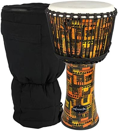 World Rhythm 9" PVC Djembe Drum &amp; Bag Pack