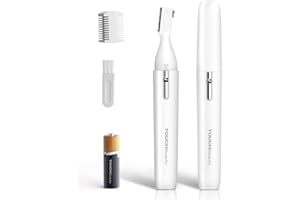 TOUCHBeauty Recortador corrector para cuerpo y rostro. Recortadora profesional de vello nasal de precisión para la eliminación de vello de cejas, nariz, orejas, vello facial AG-1658W (blanco)