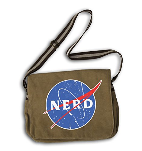 Distressed NASA NERD Messenger Bag - Sahara Messengerbag