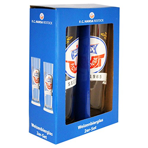 Preisvergleich Produktbild Hansa Rostock Weizenbierglas 2er-Set
