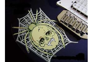 GUITARCUSTOM Spider Skull KH Guitar Stickers pegatinas Vinyl Guitar & Bass Body