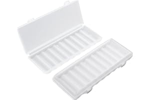 PNGKNYOCN Pojemnik do przechowywania baterii AA, przenośny, przezroczysty pojemnik na baterie z tworzywa sztucznego, na 10 baterii AA, do podróży, domu, biura, garażu (2 sztuki)