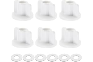 Create idea Zestaw 6 podkładek do tylnych nakrętek deski sedesowej, gwint M6, mocowanie dolne, zamiennik, sprzęt do toalety, do montażu od góry, zawiasy deski sedesowej