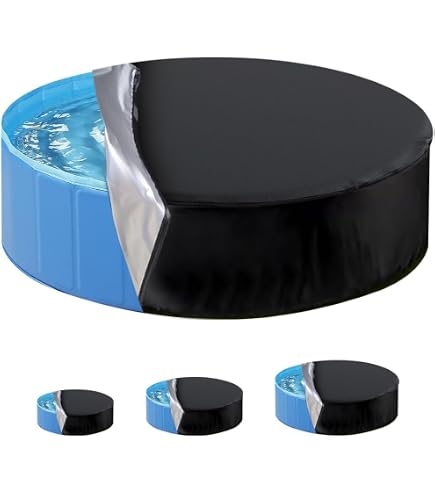 LNGJIN Bâche Piscine Ronde 120 Cm Diamètre X 30 Cm Hauteur - Couverture Protection 210D Imperméable