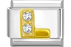 Quiges Fashion Jewels Italian Charms Lettre L 9mm
