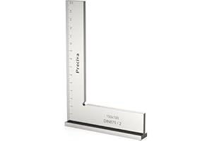 Schlosserwinkel, Preciva 150 x 100mm Anschlagwinkel 90° Zimmermannswinkel mit Messskala(cm) für Präzise Arbeiten im Metallbau und Werkstatt