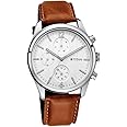 Titan Mens Gents NEO V Phase I White Dial Leather Analogue Watch - 1805SL04, White, strap, White, strap