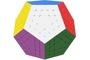 XMDCuber Megaminx 5x5 Stickerless Puzzle Cube, 5x5 Dodecahedron Speed Cube, Pentagonal Magic Cube Dodecahedron