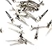 60 Pcs Single Prong Sectioning Clip Alligator Pinch Clips for Hair Bows Corker Bulk Craft DIY Long 45mm