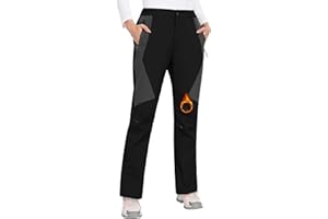 PASUDA Pantaloni Trekking Donna Invernali Sci Impermeabili Pantaloni Softshell Termici Neve Escursionismo Montagna Antivento Pantalone Outdoor Sportivi Lavoro Foderati in Pile