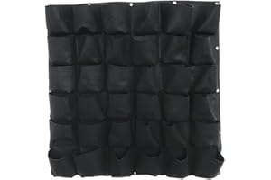 Liummrcy Bolsas de Cultivo de plantación Colgantes, 36 Bolsillos plantando Bolsas de plantación Colgante de Pared de jardín Vertical Recipiente de Flores en Verde