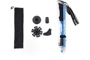 KWNRAOR Trekking Pole, Collapsible Hiking Pole Stick with Quick Lock System 7075 Aluminum EVA Grip Handle for Men and Women