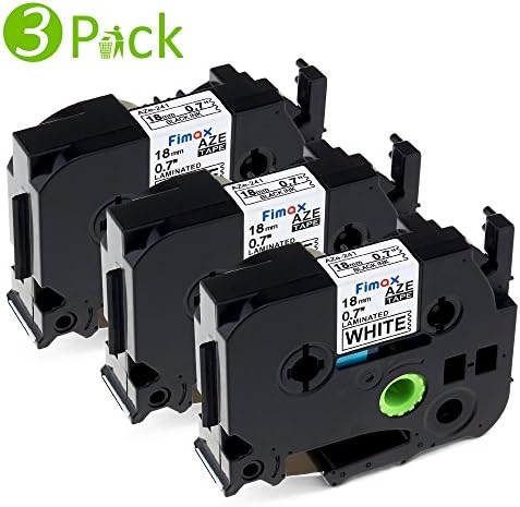 3 Pack Compatible Brother P-touch Label Maker TZe TZ Laminated Tape TZe241 TZ241 Black on White 18mm x 8m