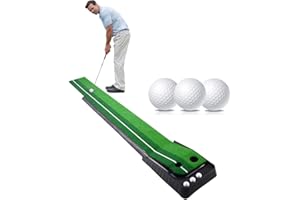 Signstek Golf Putting Matte mit automatischer Ballrückgabe