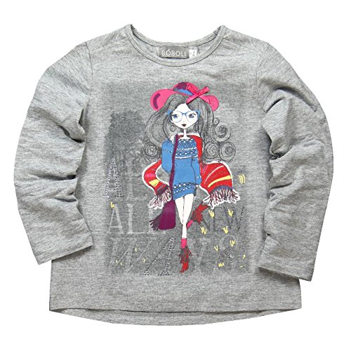 BÓBOLI Baby-Boys Camiseta Punto Elástico Shirt, gray (gris vigore), size 4 years