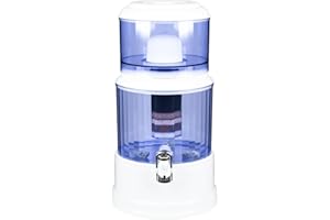 ACALA QUELL AcalaQuell® BASIC - Sistema de filtrado de agua, color blanco, con depósito azul, sin BPA ni BPB, capacidad 8 litros