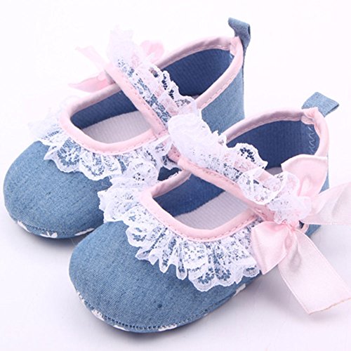 Itaar Toddler Baby Girl Magic Tape Lace Antiskid Prewalker Trainer Sneaker Crib Shoes