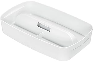 Leitz MyBox Vassoio Organiser con Maniglia Piccolo, per conservare, impermeabile, senza BPA e sicuro per gli Alimenti, Bianco, 53230001